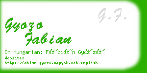 gyozo fabian business card